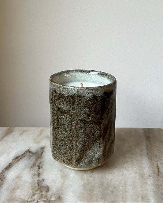Sage Cappuccino Cup | Mint + Tobacco Candle