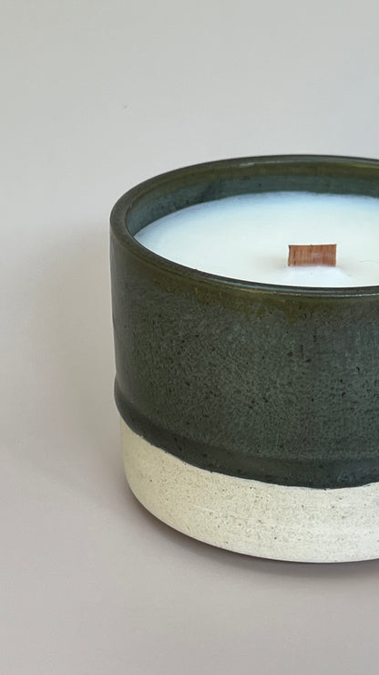JNClay X FREESP_CED Dark Pine Coffee Cup Candle | Fresh Pine